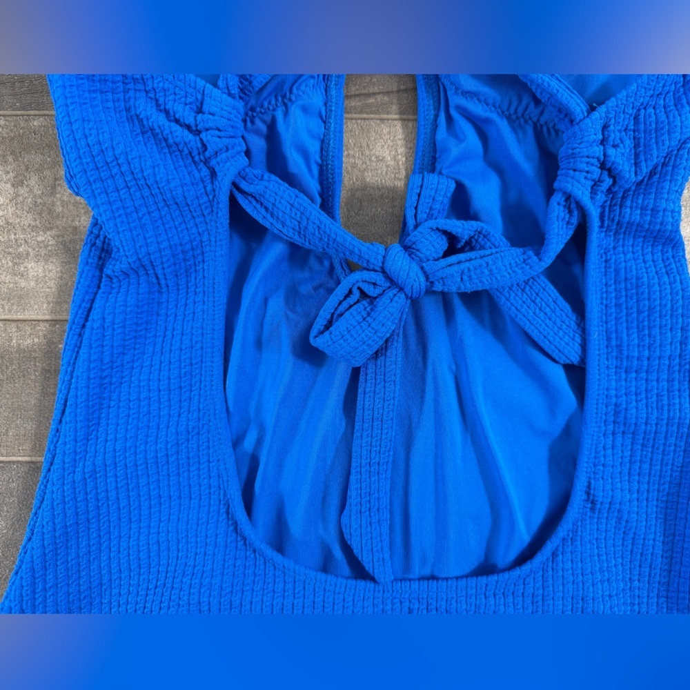 NEW Becca Pucker Up Tear Drop Blue One Piece - Picture 6 of 9